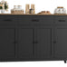 HORSTORS 55" W Buffet Cabinet with Storage, Kitchen Storage Cabinet, Black
