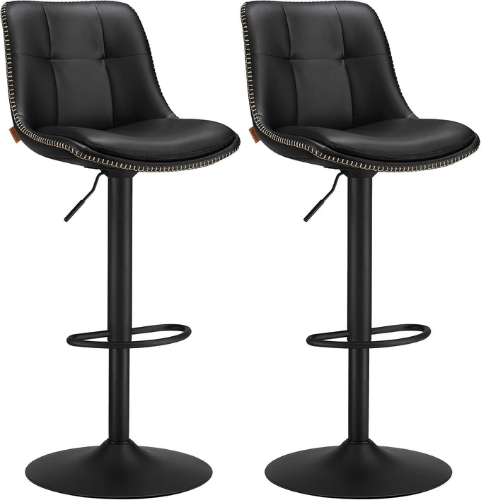 VASAGLE Bar Stools Set of 4, Swivel, Adjustable Height, Quilt