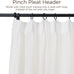 TWOPAGES Beige Pinch Pleated Voile Sheer Window Curtain, 36Wx96L, 1 Panel
