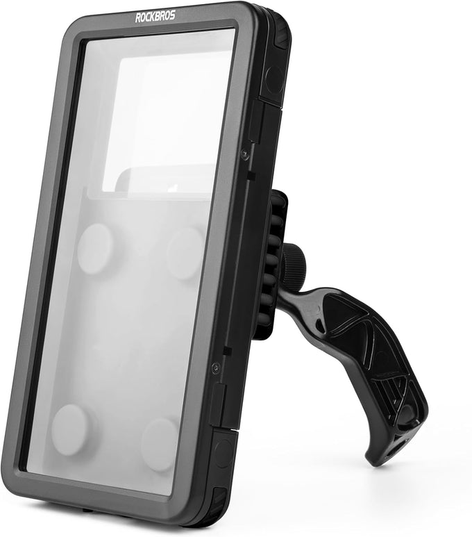 ROCKBROS Magnetic Bike Cell Phone Holder IPX4 Waterproof Motorcycle Phone Mount on Handlebar Fit for 4.7"-6.9" Phones FlipCase 360° Full-Body Protection 3S Quick Auto Lock Rotateable Anti-Shock