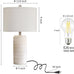 AIEAMPDO 23'' Set of 2 Modern Ceramic Table Lamps for Living Room Bedroom