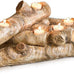 Plow & Hearth Faux Birch Fireplace Candle Holder, Resin Log Insert for Fireplace Decor, Holds 8 Fireplace Candles for Inside Fireplace, Cozy Living Room Fireplace Decorations
