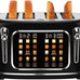 Mecity 4 Slice Toaster, Wide Slot Retro Design, 120V 1650W, Jet Black