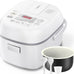 TOSHIBA Small Rice Cooker, 3-Cup Uncooked, for 1-3 People, LCD Display, 8 Cooking Functions, Nonstick Inner Pot, Grey