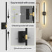 iThird Battery Operated Wall Sconces Set of 2, 10000mAh, Black