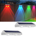 Solar Fence Lights Outdoor, 2700/4000/6000K 3 Mode, 8-12H, Black, 8 Pack