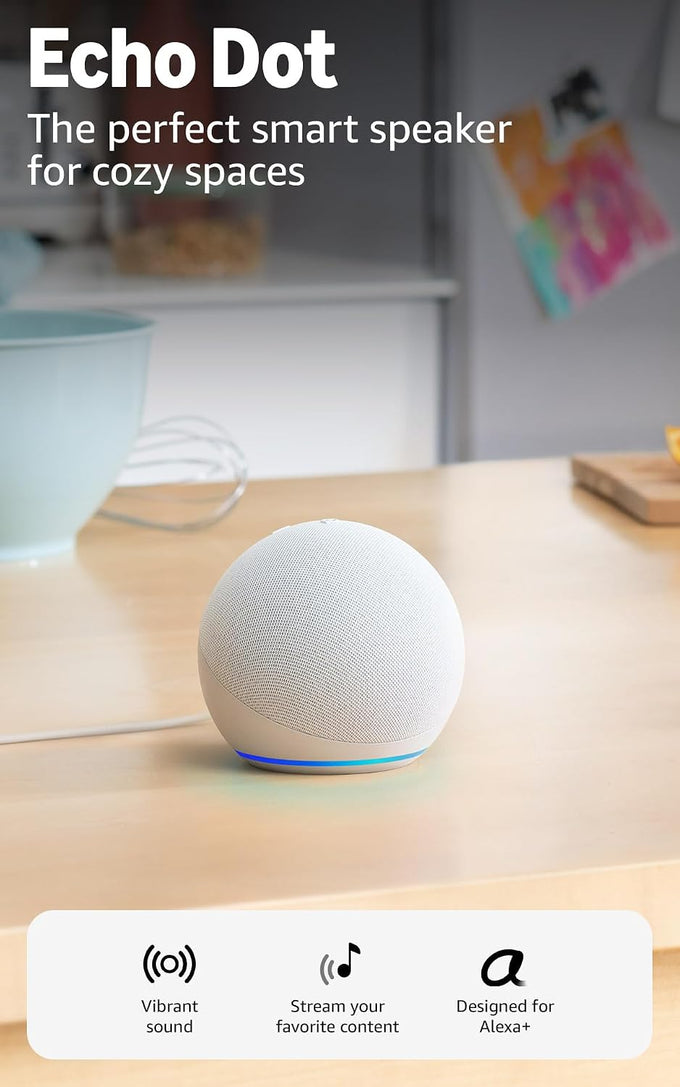 Amazon Echo Dot (newest model) - Vibrant sounding speaker, Designed for Alexa+, Great for bedrooms, dining rooms and offices, Deep Sea Blue