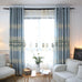 VOGOL Embroidered Curtains 84 inches Long Grommet Window Treatment Voile Panel Drape for Living Room Kitchen, Two Panels, W54 x L84 inch