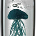 Leonardo Oceano 018685 Decorative Object Made of Transparent Glass, Handmade, Maritime Glass Decoration with Jellyfish Motif, Handmade, Unique, Glow in the Dark, Height: 19 cm