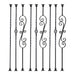 Balusters for Staircase Interior - Stair Railing Spindles, Iron Banister, Hollow Square, 1/2inch x 44inch, Crescent and Straight Balusters and Swivel Shoes (Pack of 10), Satin Black
