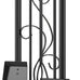 Kingson 5-Piece Heavy Duty Wrought Iron Fireplace Tool Set - Durable Indoor & Outdoor Fireplace Accessories with Decorative Black Finish - Stylish and Functional Hearth Décor for Fireplaces