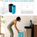 Home Zone Living 19 Gallon Kitchen Trash Can with Dual Compartments