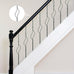 Balusters for Staircase Interior - Stair Railing Spindles, Iron Banister, Hollow Square, 1/2inch x 44inch, Crescent and Straight Balusters and Swivel Shoes (Pack of 10), Satin Black