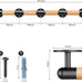 SELEWARE 67 Inch Wood Handrail Wall Mount Handrails for Indoor Stairs