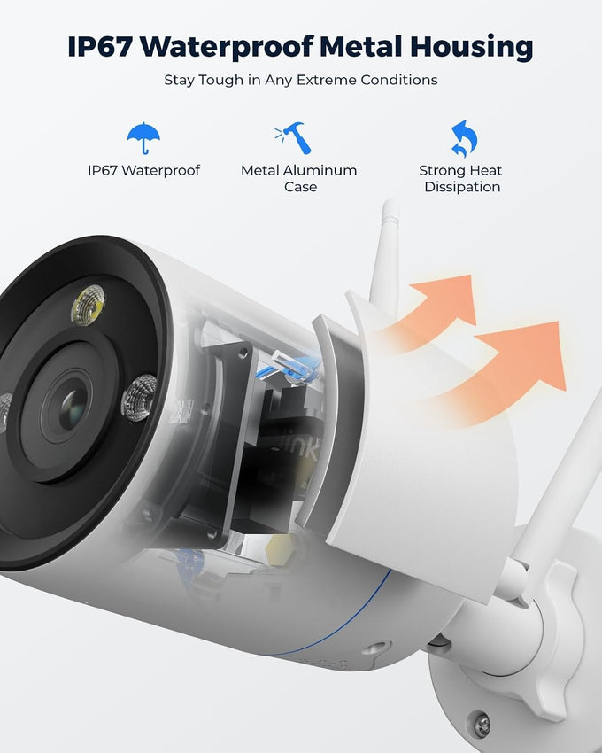 REOLINK Plug-in 4K WiFi 6 Outdoor Security Camera RLC-810WA, Surveillance