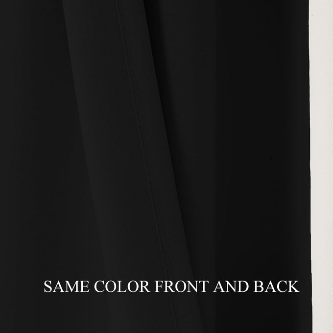 Sanceor Blackout Extra Long Curtain,Room Darkening High Ceiling Draperies for Living Room, Soft Textured Thermal Insualted Blackout Extra Tall Curtains 18ft Length(Black,1 Panel,52 x 216 Inch)
