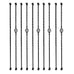 Sidasu 16-Pack Wrought Iron Stair Balusters, 44" Basket Twist Design