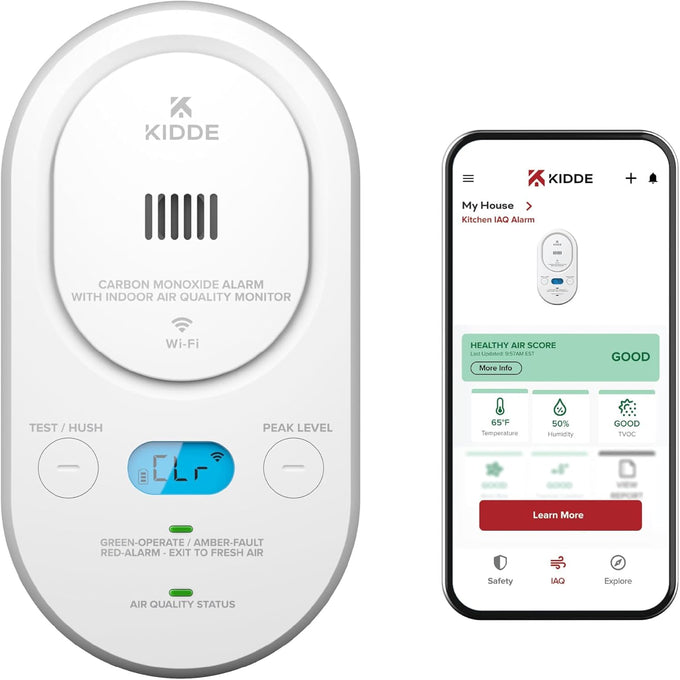 Kidde Smart CO Detector + Indoor Air Quality, Plug-in & AA Battery, COPDLQW