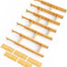 SpaceAid Bamboo Drawer Dividers with Inserts and Labels, Kitchen Adjustable Drawer Organizers, Expandable Organization for Home, Office, Dressers, 7 Dividers with 15 Inserts (17"-22" Natural)