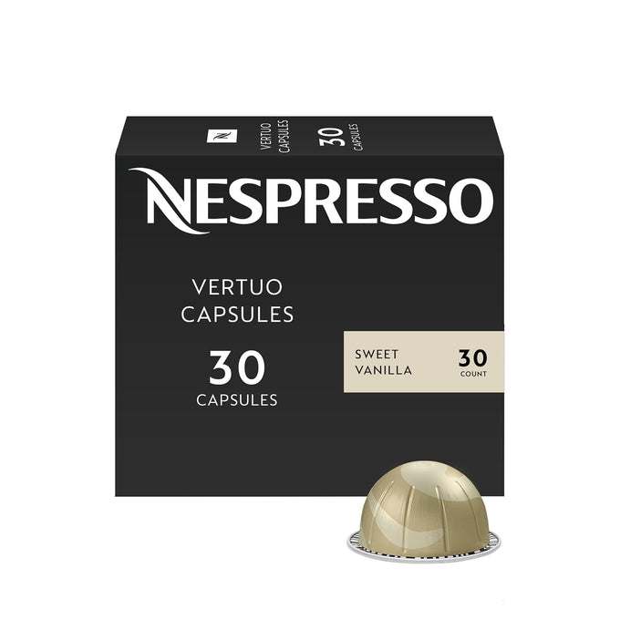 Nespresso Vertuo, Sweet Vanilla, Medium Roast, 30-Count Coffee Pods