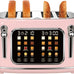 Mecity 4 Slice Toaster, Wide Slot Retro Design, 120V 1650W, Jet Black