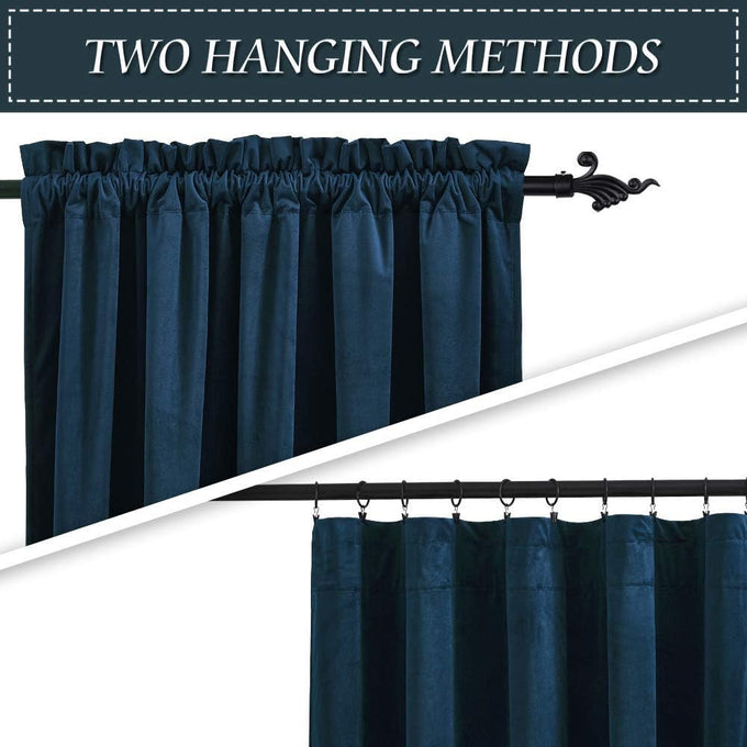 RYB HOME Extra Long Velvet Curtains 102 inches for Sliding Patio Glass Door