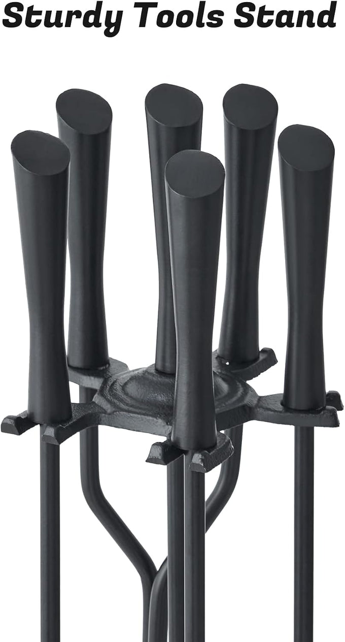 Lichamp Fireplace Tools Set, Modern Handle