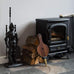 Lizh Metalwork Dark Knight Fireplace Tool Set,Black Cast Iron