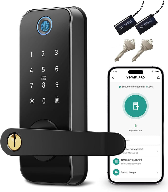 Smart Fingerprint Door Lock with Handle Security Keyless Entry Door Lock