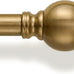 2 Pack Warm Gold Curtain Rods Double for Windows 72 to 144 Inch Extra Long