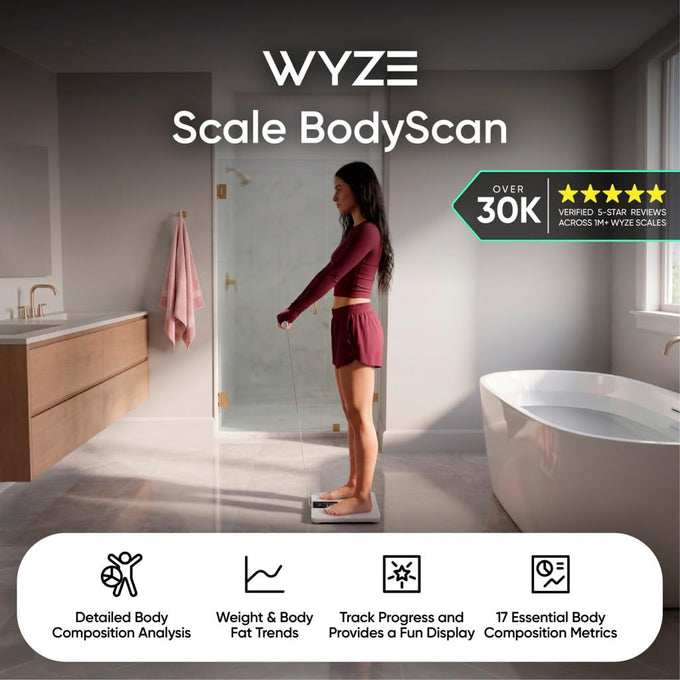 Wyze Smart Scale BodyScan with Handle, Body Composition Scale