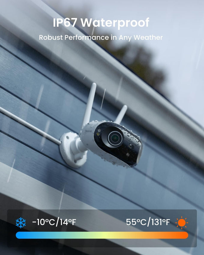 REOLINK 4K 8MP 180° Panoramic Outdoor Security Camera, Dual-Lens Elite WiFi
