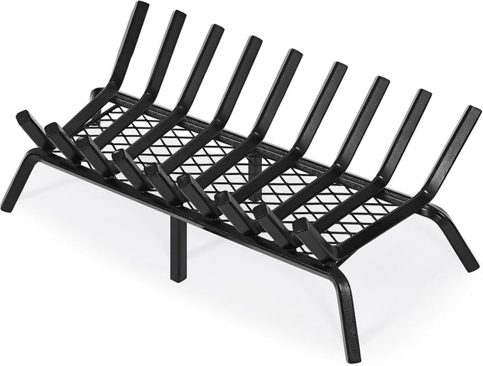 Good GAIN Fireplace Grate 26in Heavy Duty w/Ember Retainer,Fire Log Holder
