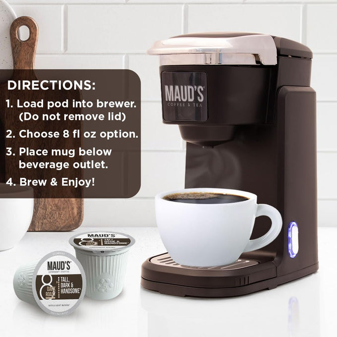 Maud's Dark Roast Coffee Pods, 100ct