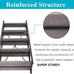 BON AUGURE 5 Tier Ladder Shelf, Leaning Bookshelf, Wood Metal Storage Shelf