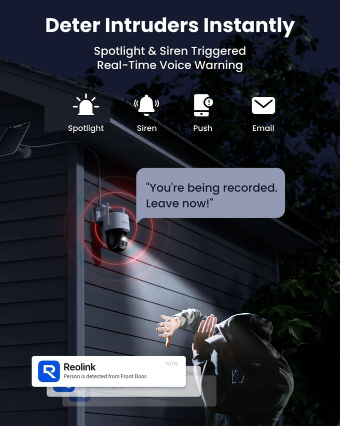 REOLINK 4K Dual Lens Cellular Security Camera Outdoor, Solar Wireless PTZ