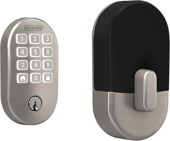 Schlage Arrive Smart WiFi Deadbolt Lock with Remsen Trim, Satin Nickel