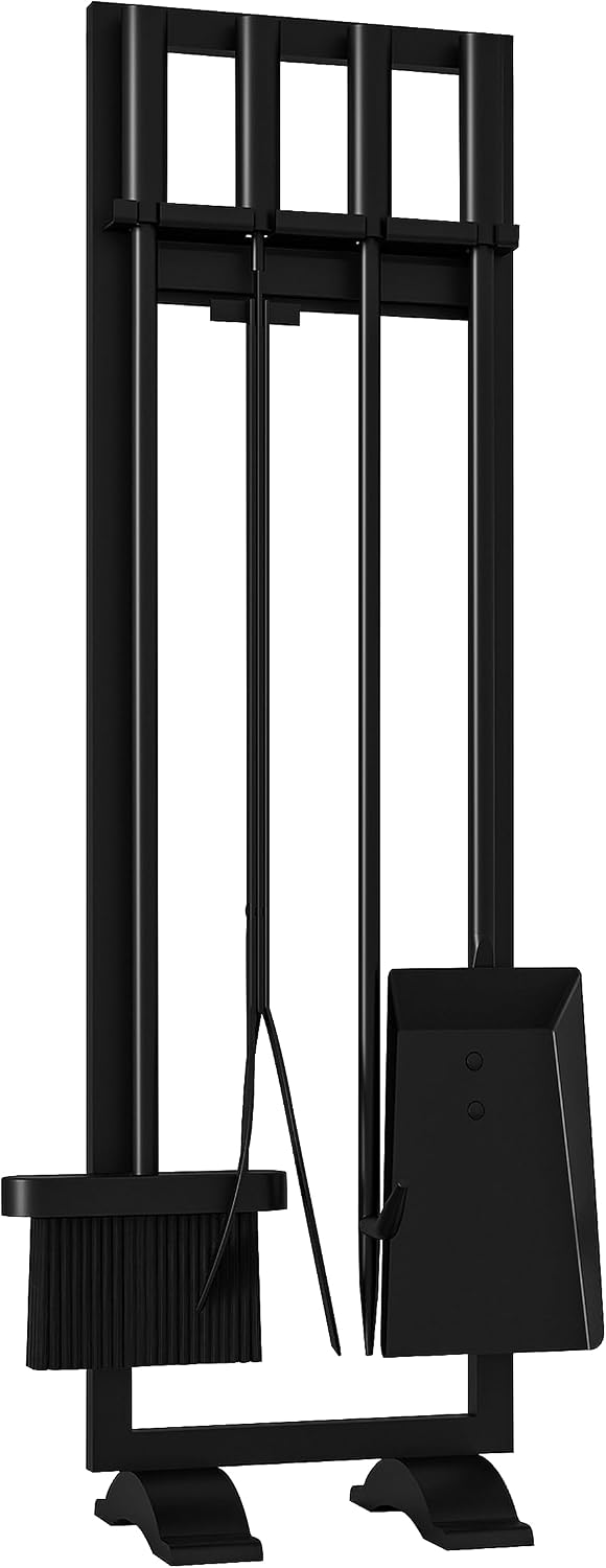Fire Beauty 5-Piece Wrought Iron Indoor Fireplace Tools Set