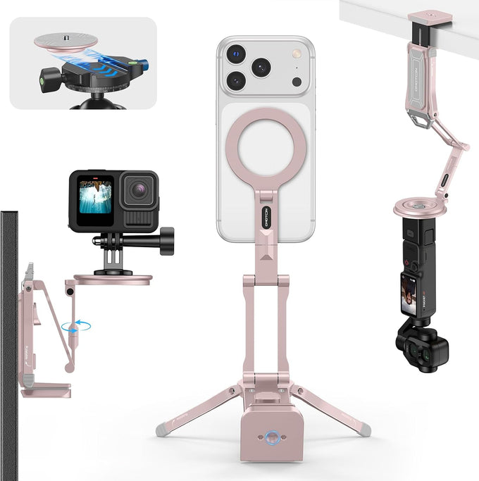 OMOTON TP02-Ultra Multi-Device Camera & Phone Mount with 1/4" Adapter, Blue