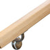 G&T Wood Products Modern Red Oak Handrail Kit with Wall Returns and Wall Mount Brackets. Rectangular 6002 Profile. Solid and Unfinished Red Oak.