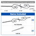 Muzata 5 Pack 44" S Scroll Hollow Iron Balusters WT03