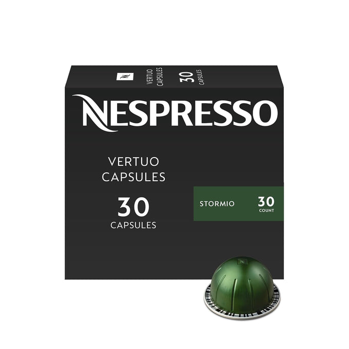 Nespresso Vertuo, Stormio, Dark Roast, 30-Count Coffee Pods