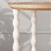 karlott Round Side Table, 2-Tier Farmhouse End Tables Living Room, Beige