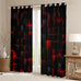Feelyou Red and Black Curtains for Bedroom Living Room (2 Panels, 52 x 96 Inch) Kids Light Geometric Blackout Curtains Boys Darkening Drapes Modern Style Window Treatments