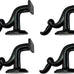 Adonai Hardware Izrahiah Medium Antique Wrought Iron Sturdy Handrail Brackets (2.3" x 4 Pack, Antique Brass) for DIY Easy Installation, Staircase, Stairs, Railings, Support and Home Decor