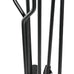 5 Pieces Fireplace Tools Sets Wrought Iron Firewood Kit with Handle Durable Tool Set and Holder for Fire Pit Stand Indoor Tong Shovel Poker Brush Firewood Accessories (Black)
