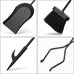 Heavy Duty Cast Iron Fireplace & Fire Pit Tools Set, 5-Piece