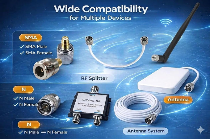 Indoor Panel Antenna Kit with 2 Way Splitter for Cell Phone Signal Boosters