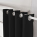 Sanceor Blackout Extra Long Curtain,Room Darkening High Ceiling Draperies for Living Room, Soft Textured Thermal Insualted Blackout Extra Tall Curtains 18ft Length(Black,1 Panel,52 x 216 Inch)
