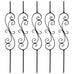 5 Pack 44" Iron S Scroll Balusters for Staircase Interior, 1/2" Hollow Stair Balusters, Matte Black Metal Balusters, Easy to Cut & Install